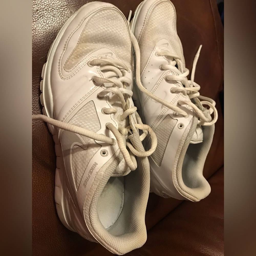 White Nike Free Women’s Cheer Shoes size 10